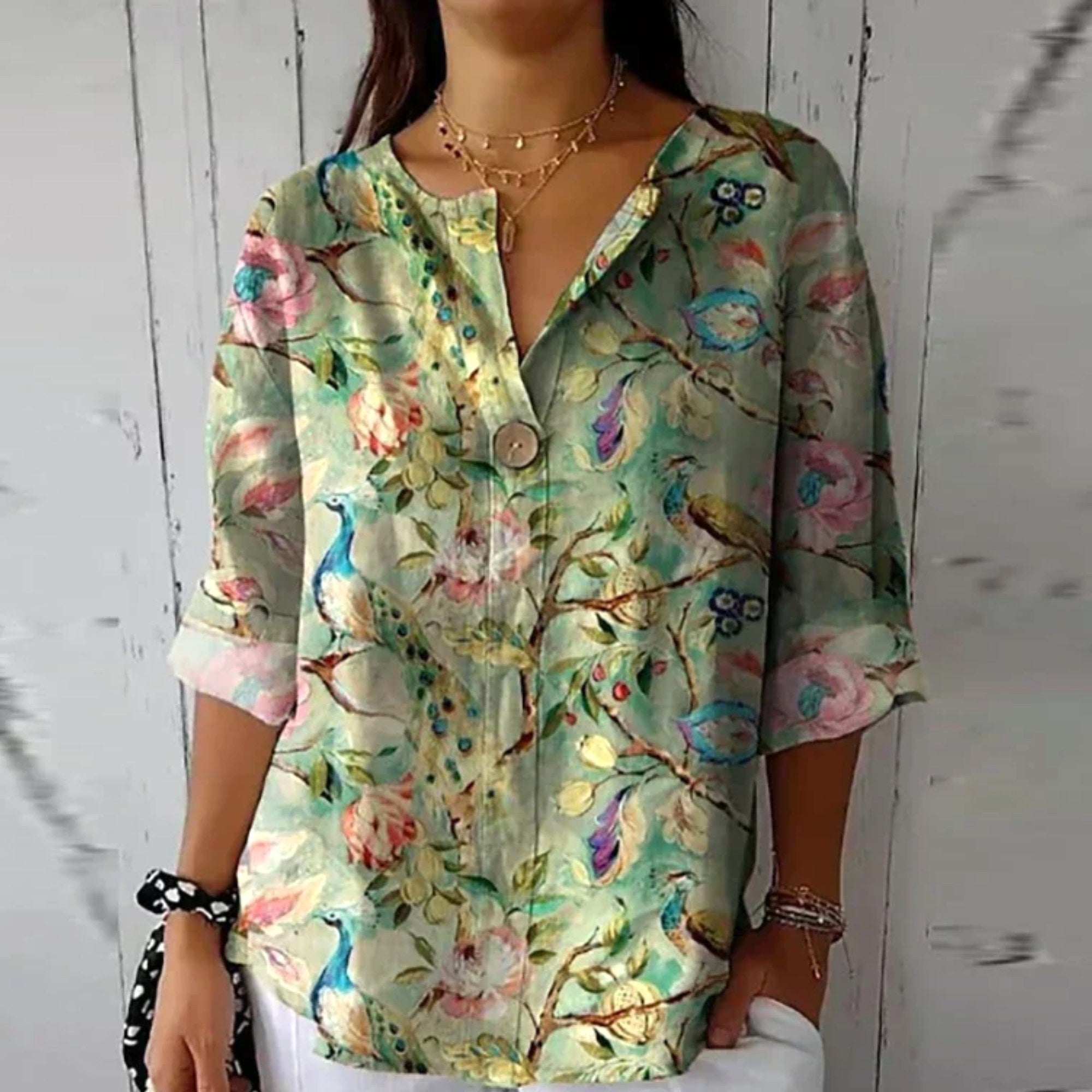 Arlene | Women's Chic Floral Print Blouse - image 7