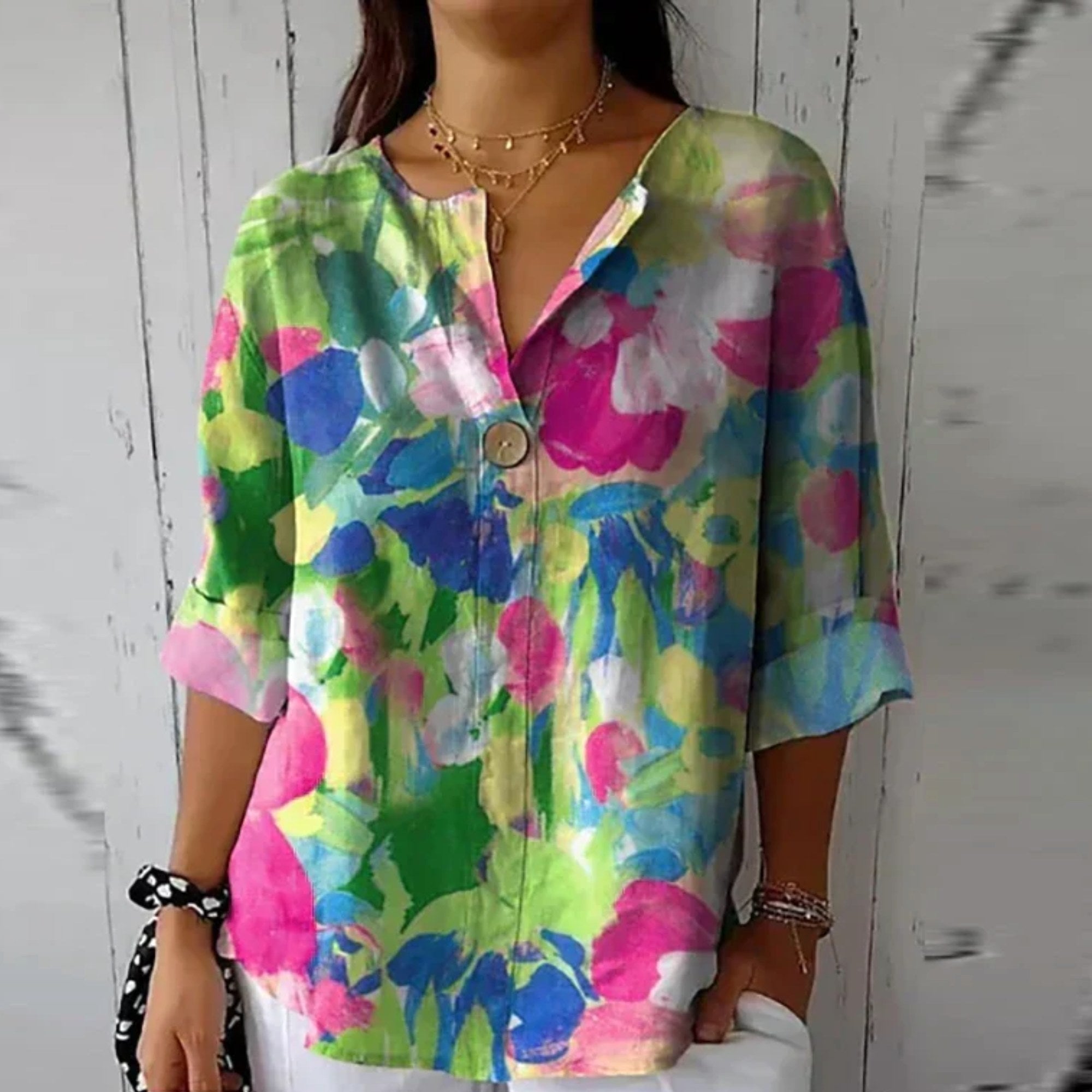 Arlene | Women's Chic Floral Print Blouse - image 8