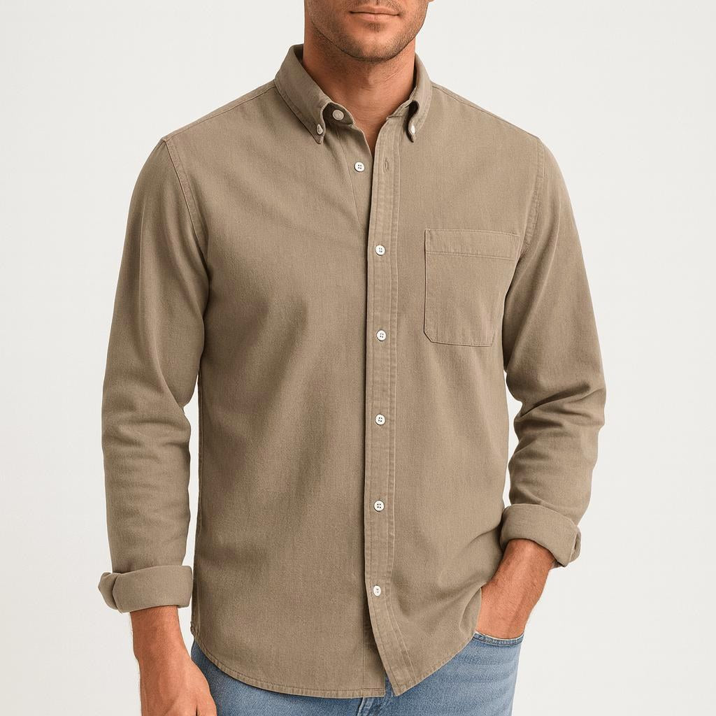 Stephen | Men's Long-Sleeve Cotton Shirt, Classic Button-Up Shirt | The Dress Cellar