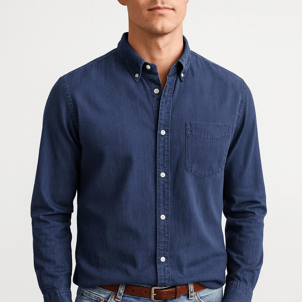 Stephen | Men's Long-Sleeve Cotton Shirt, Classic Button-Up Shirt | The Dress Cellar