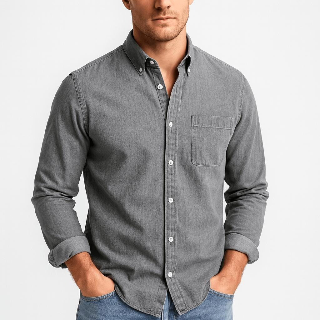 Stephen | Men's Long-Sleeve Cotton Shirt, Classic Button-Up Shirt | The Dress Cellar