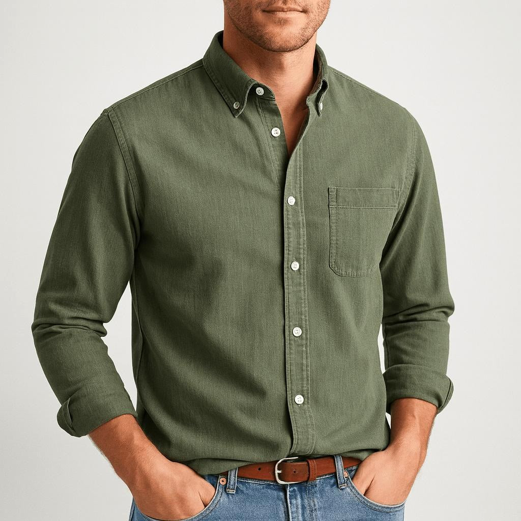 Stephen | Men's Long-Sleeve Cotton Shirt, Classic Button-Up Shirt | The Dress Cellar