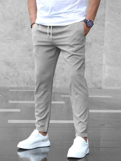 Arthur | Men's Stretch Comfort Trousers, Modern Everyday Trousers | The Dress Cellar | Grey