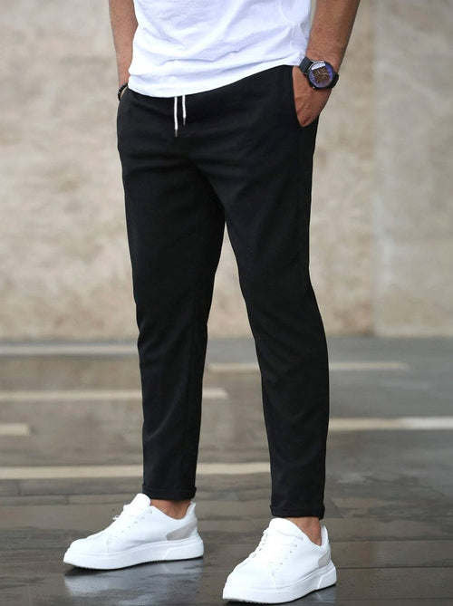 Arthur | Men's Stretch Comfort Trousers, Modern Everyday Trousers | The Dress Cellar | Black