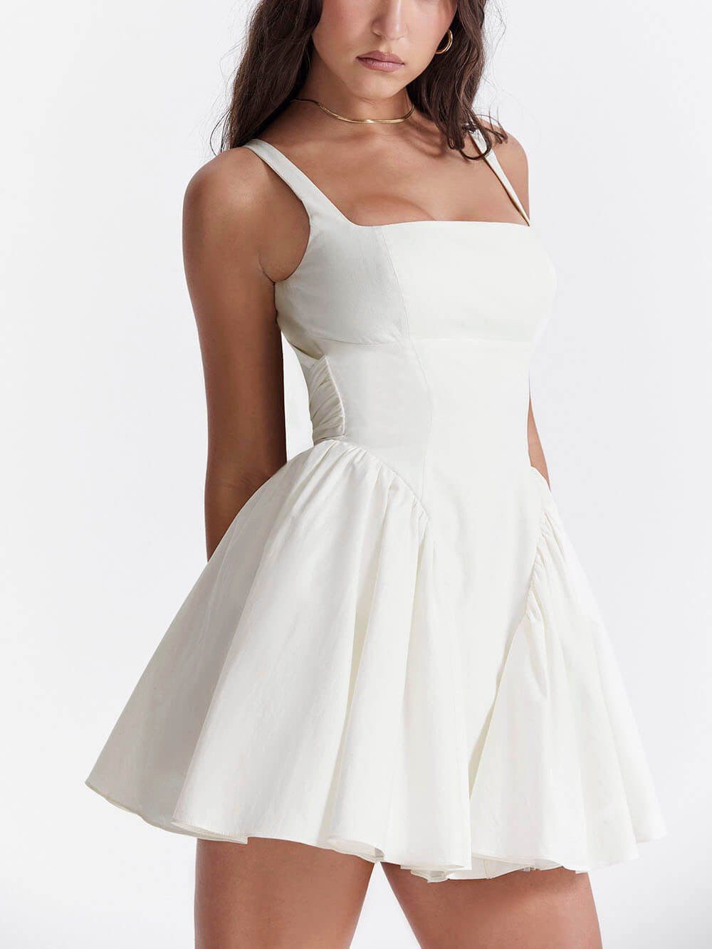 Ashley | Women's Ivory Bow Mini Dress - image 2