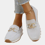 Aubrey | Women's Slip-On Loafer Sneakers, Woven Hybrid Trainers | The Dress Cellar