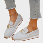 Aubrey | Women's Slip-On Loafer Sneakers, Woven Hybrid Trainers | The Dress Cellar