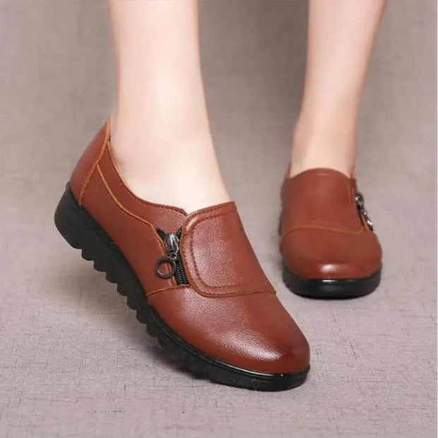 Audrey | Women's Orthopaedic Loafers, Cushioned Slip-On Shoes | The Dress Cellar | Brown