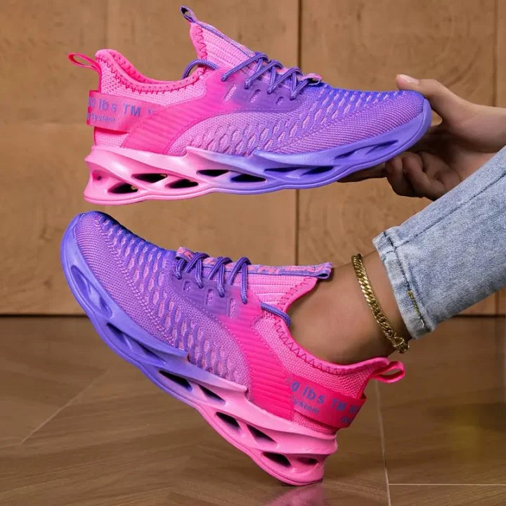 Audrey | Women's Orthopedic Sneakers - Orange and Purple