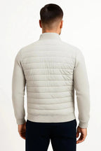 Austin | Men's Quilted Hybrid Jacket, Knitted Sleeves Autumn Jacket | The Dress Cellar