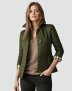 Vivian | Women's Quilted Button-Front Jacket, Lightweight Mid-Season Coat | The Dress Cellar