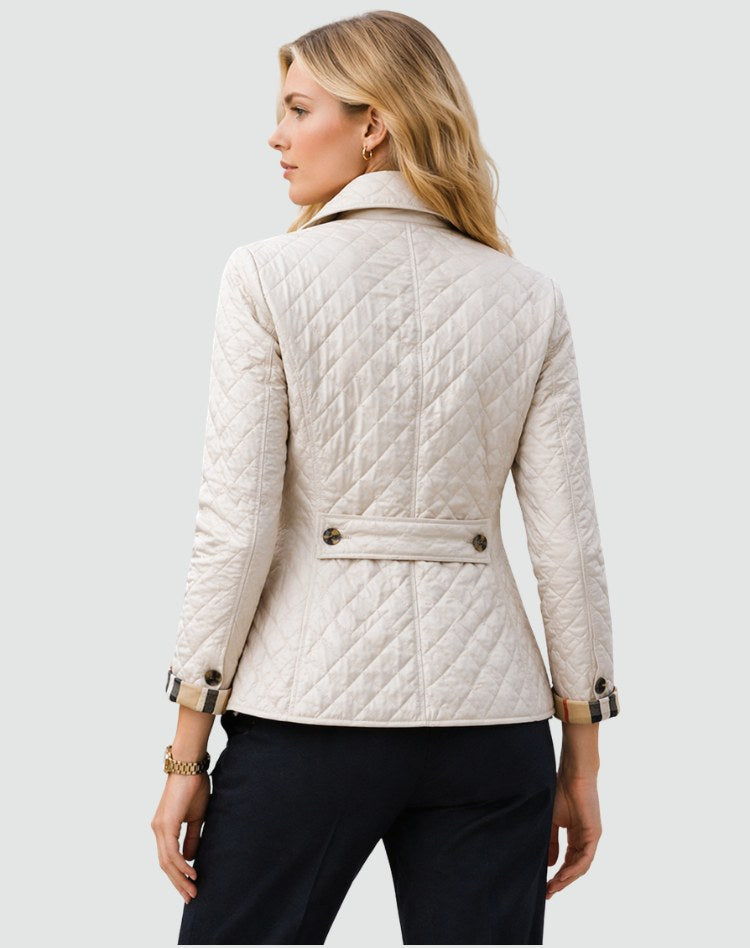 Catherine | Women's Quilted Button-Front Jacket, Lightweight Structured Coat | The Dress Cellar