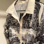 Avery | Women's Vintage Toile Print Mini Tunic Dress - image 2