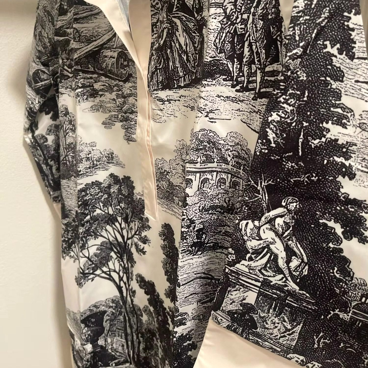 Avery | Women's Vintage Toile Print Mini Tunic Dress - image 3