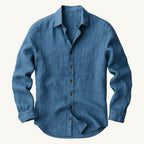 Bart | Men's Long-Sleeve Linen Shirt, Loose-Fitting Summer Shirt | The Dress Cellar