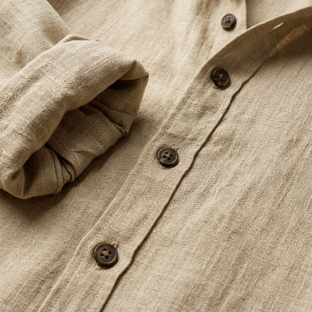 Bart | Men's Long-Sleeve Linen Shirt, Loose-Fitting Summer Shirt | The Dress Cellar