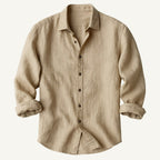 Bart | Men's Long-Sleeve Linen Shirt, Loose-Fitting Summer Shirt | The Dress Cellar