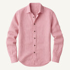 Bart | Men's Long-Sleeve Linen Shirt, Loose-Fitting Summer Shirt | The Dress Cellar