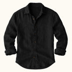 Bart | Men's Long-Sleeve Linen Shirt, Loose-Fitting Summer Shirt | The Dress Cellar