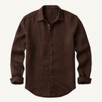 Bart | Men's Long-Sleeve Linen Shirt, Loose-Fitting Summer Shirt | The Dress Cellar