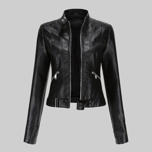 Beatrice | Women's Leather Jacket, Classic Tailored Outerwear | The Dress Cellar
