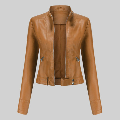 Beatrice | Women's Leather Jacket, Classic Tailored Outerwear | The Dress Cellar