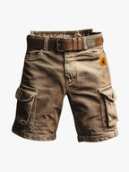 Benedict | Men's Vintage Cargo Shorts, Relaxed-Fit Utility Shorts | The Dress Cellar | Brown