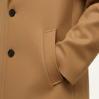 Brandon | Men's Classic Wool Overcoat, Tailored Autumn Coat | The Dress Cellar | Black