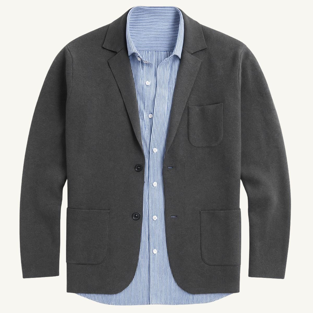 Brett | Men's Oxford Cotton Blazer, Smart Summer Jacket | The Dress Cellar | Brown
