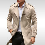 Brett | Women's Classic Trench Coat, Tailored Autumn Coat | The Dress Cellar | Blue