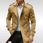 Brett | Women's Classic Trench Coat, Tailored Autumn Coat | The Dress Cellar | Brown