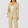 Briar | Women's Fluid Crepe Two-Piece Set - Beige