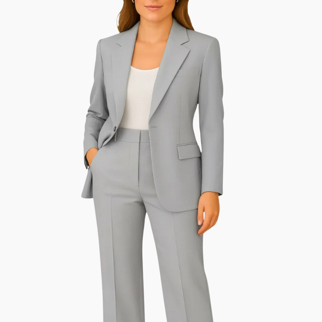 Briar | Women's Fluid Crepe Two-Piece Set - Grey