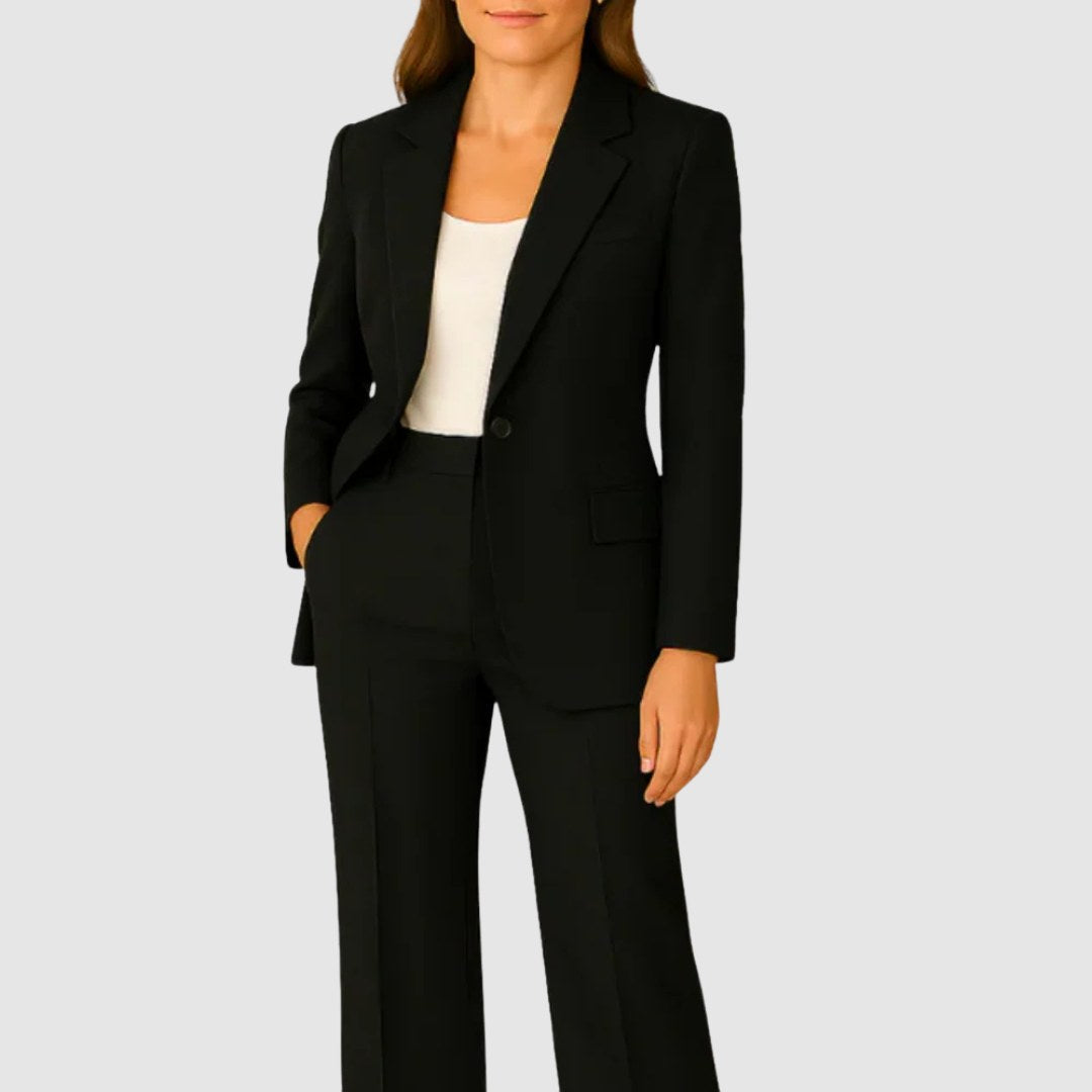 Briar | Women's Fluid Crepe Two-Piece Set - Black