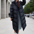 Brigitte | Women's Waterproof Quilted Parka Jacket, Long Hooded Winter Coat | The Dress Cellar