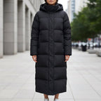 Brigitte | Women's Waterproof Quilted Parka Jacket, Long Hooded Winter Coat | The Dress Cellar