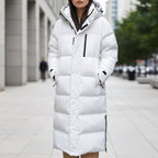 Brigitte | Women's Waterproof Quilted Parka Jacket, Long Hooded Winter Coat | The Dress Cellar