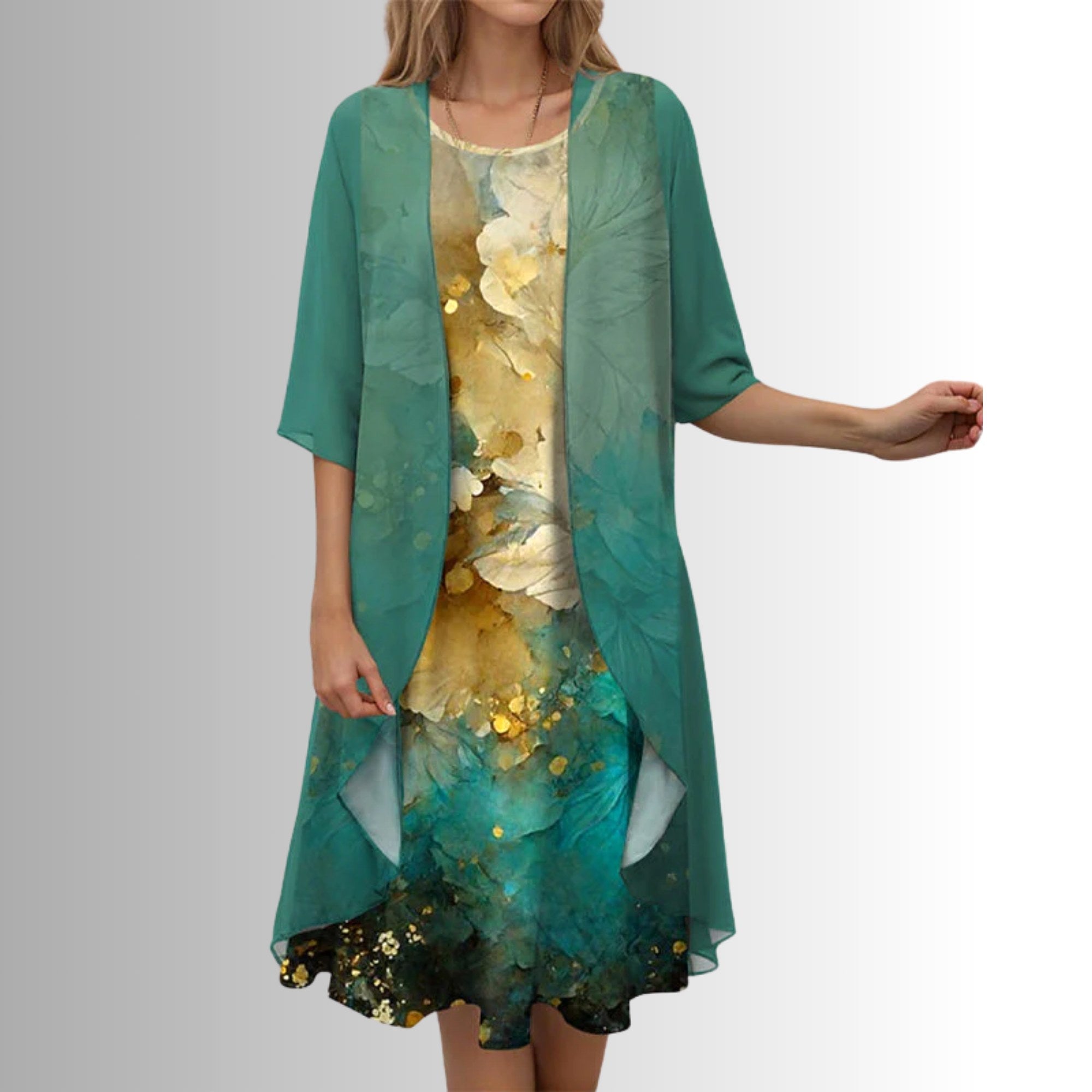 Bristol | Women's Layered Open-Front Midi Set - image 11