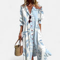Brooke | Women's Boho Maxi Dress - Skyblue