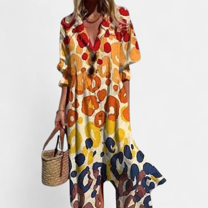 Brooke | Women's Boho Maxi Dress - Yellow