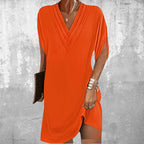 Brooke | Women's Elegant Tummy-Control Midi Dress - Orange