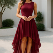 Brooke | Women's Sleeveless Midi Dress with Flowing Skirt