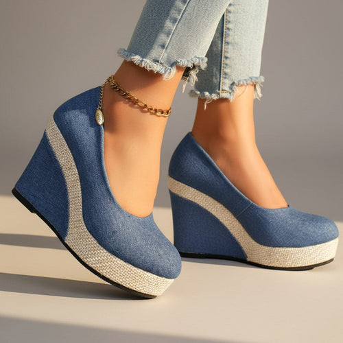 Brooke | Women's Wedge Slip-On Shoes - Black