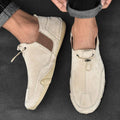 Caleb | Men's Slip-On Shoes with Elastic Side Panels, Casual Slip-On Shoes | The Dress Cellar | Beige