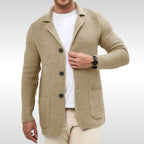 Caleb | Men's Textured Knit Cardigan, Relaxed-Fit Everyday Cardigan | The Dress Cellar | Blue