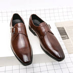 Cameron | Men's Dress Shoes with Single Strap Buckle, Formal Strap Loafers | The Dress Cellar