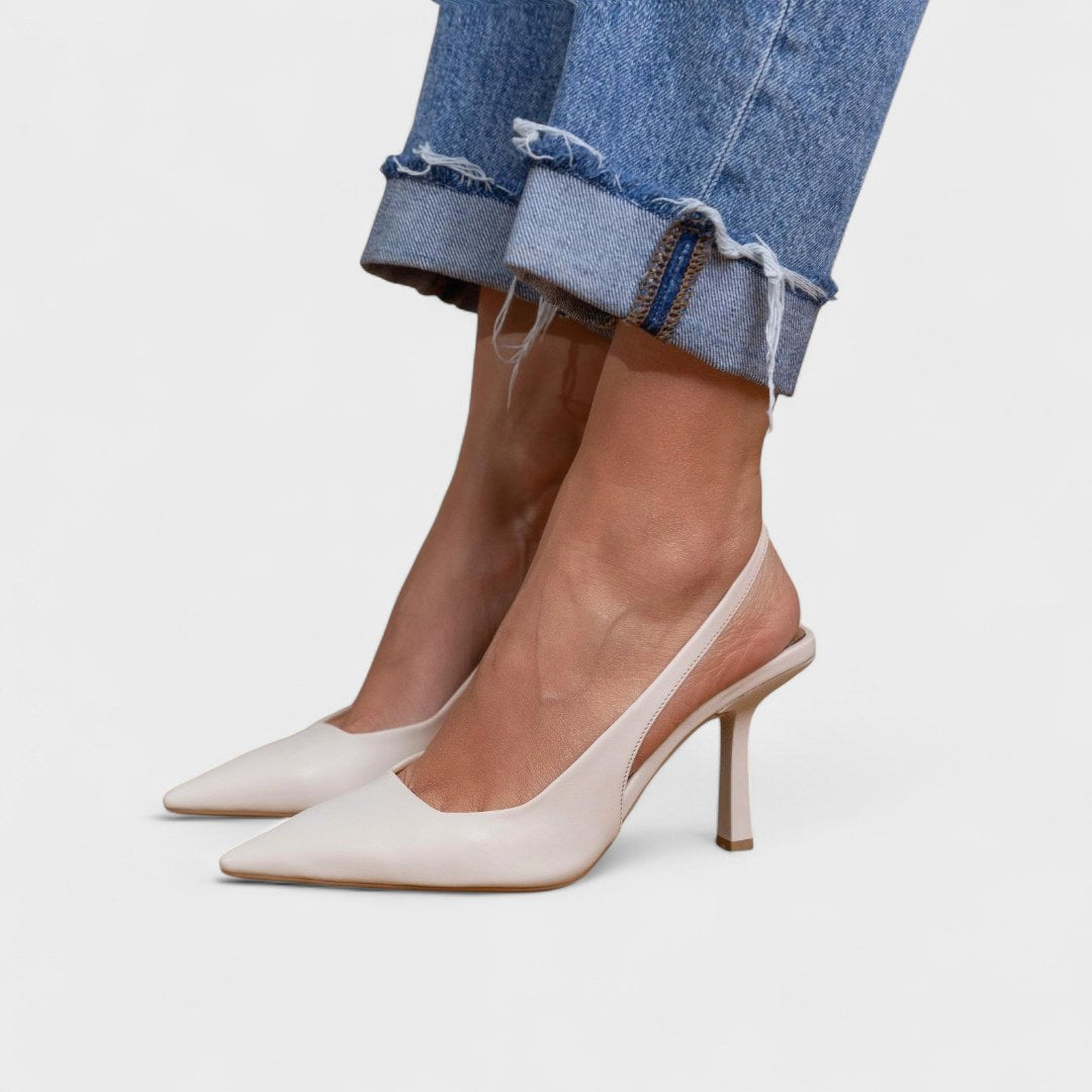 Camille | Women's Orthopedic Heels - White Leather