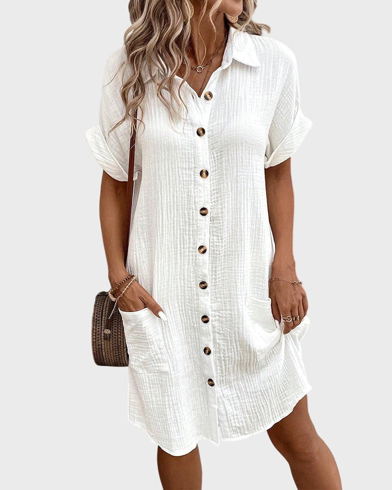Caroline | Women's Lightweight Summer Midi Dress - image 10