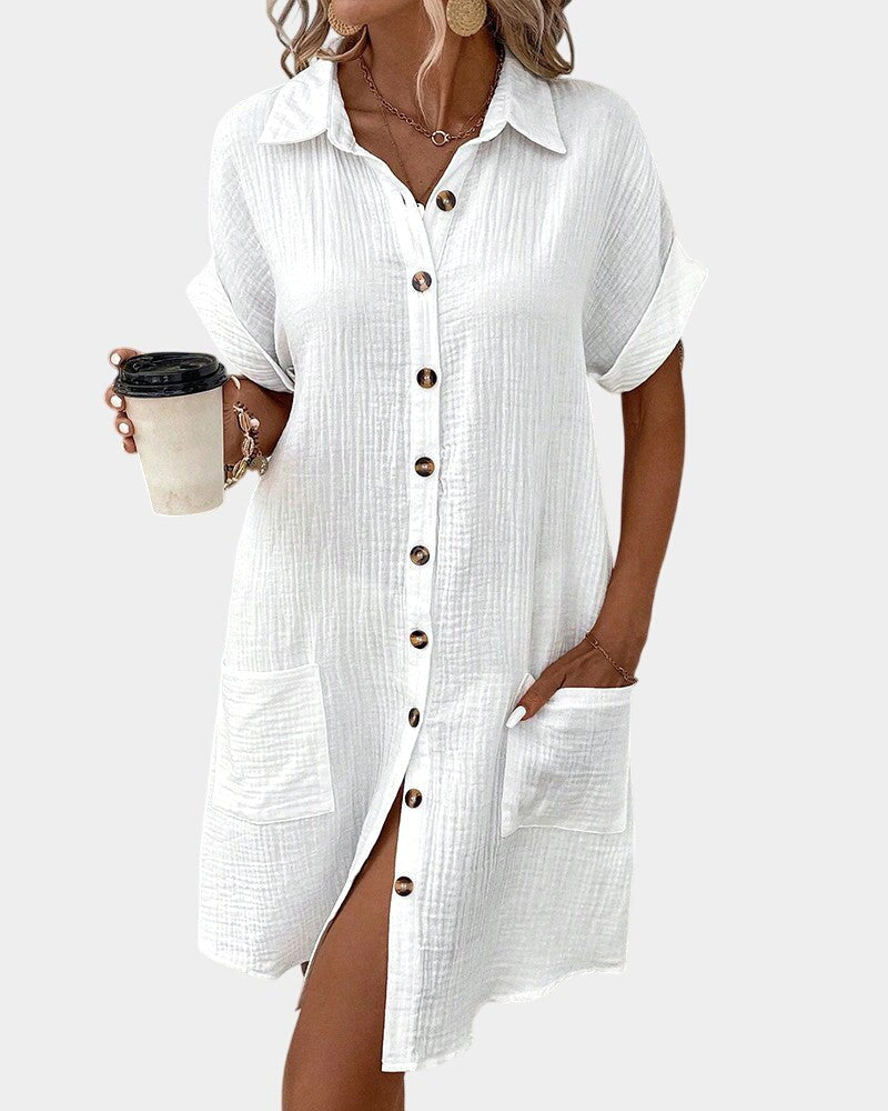Caroline | Women's Lightweight Summer Midi Dress - image 8
