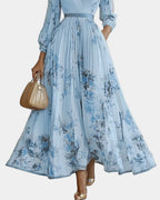 Caroline | Women's Pleated V-Neck Maxi Dress - image 7